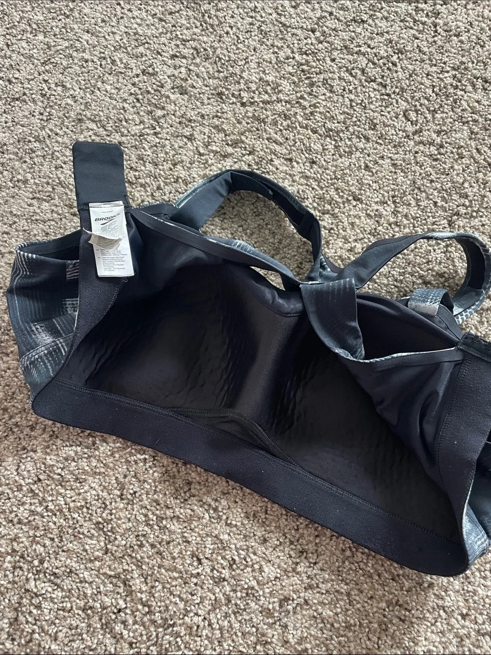 Brooks Juno High-Support Black & Gray Racerback Sports Bra